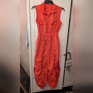 Laragal Orange Sleeveless Jumpsuit